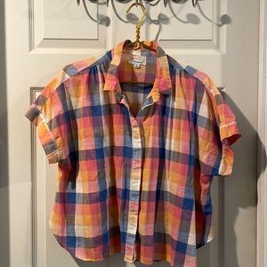 Madewell XL button up short sleeve shirt